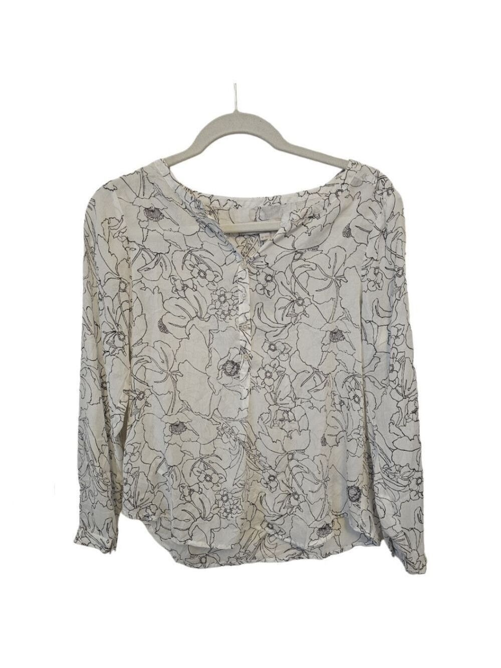 LOFT Sheer Floral  Blouse